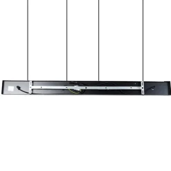 QAZQA Smarte Pendelleuchten|Pendelleuchten*Smarte Hängelampe schwarz mit Rauchglas 4-flammig inkl. Wifi A60 - Zuzanna