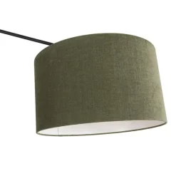 QAZQA Smarte Pendelleuchten|Pendelleuchten*Smarte Hängelampe schwarz mit Schirm 35 cm grün inkl. 2 Wifi A60- Blitz