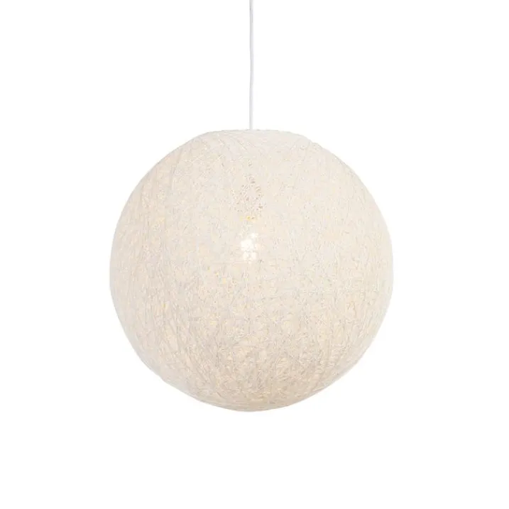 QAZQA Smarte Pendelleuchten|Pendelleuchten*Smarte Hängelampe weiß 45 cm inkl. WiFi A60 - Corda