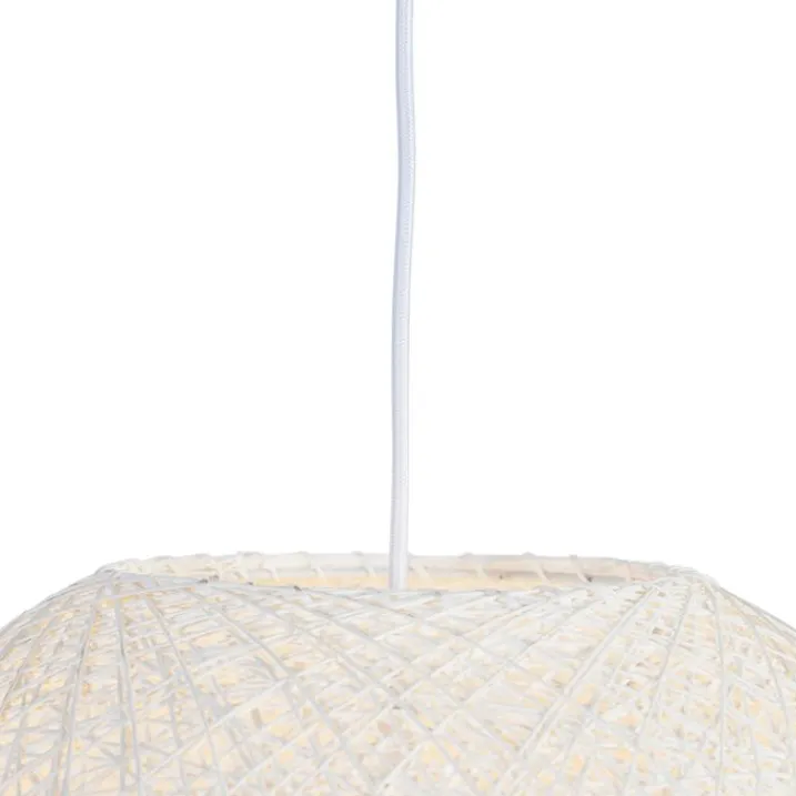 QAZQA Smarte Pendelleuchten|Pendelleuchten*Smarte Hängelampe weiß 45 cm inkl. WiFi A60 - Corda