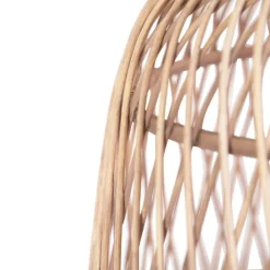 QAZQA Smarte Pendelleuchten|Pendelleuchten*Smarte ländliche Hängelampe Rattan inkl. Wifi G125 Lichtquelle - Calamus