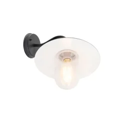 QAZQA Badezimmerlampen|Smarte Wandleuchten*Smarte ländliche Wandleuchte anthrazit IP44 inkl. WiFi E27 - Kansas