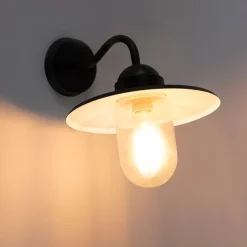 QAZQA Badezimmerlampen|Smarte Wandleuchten*Smarte ländliche Wandleuchte anthrazit IP44 inkl. WiFi E27 - Kansas