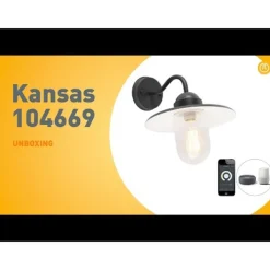 QAZQA Badezimmerlampen|Smarte Wandleuchten*Smarte ländliche Wandleuchte anthrazit IP44 inkl. WiFi E27 - Kansas