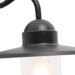 QAZQA Badezimmerlampen|Smarte Wandleuchten*Smarte ländliche Wandleuchte anthrazit IP44 inkl. WiFi E27 - Kansas