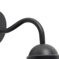 QAZQA Badezimmerlampen|Smarte Wandleuchten*Smarte ländliche Wandleuchte anthrazit IP44 inkl. WiFi E27 - Kansas