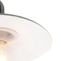 QAZQA Badezimmerlampen|Smarte Wandleuchten*Smarte ländliche Wandleuchte anthrazit IP44 inkl. WiFi E27 - Kansas