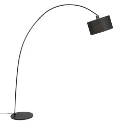QAZQA Smarte Stehlampen|Bogenlampen*Smarte moderne Bogenlampe schwarz inkl. WiFi G95 - Vinossa