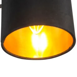 QAZQA Smarte Spots|Smarte Deckenleuchten*Smarte moderne Deckenleuchte schwarz inkl. 3 WiFi B35 - Lofty