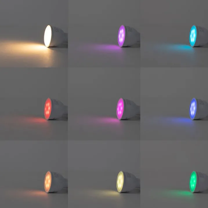 QAZQA Gartenbeleuchtung|Badezimmerlampen*Smarte moderne Wandleuchte schwarz IP44 inkl. 2 Wifi GU10 - Baleno