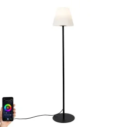 QAZQA Gartenbeleuchtung|Smarte Außenbeleuchtung*Smarte Outdoor-Stehleuchte schwarz inkl. Wifi A60 - Virginia