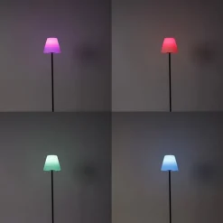 QAZQA Gartenbeleuchtung|Smarte Außenbeleuchtung*Smarte Outdoor-Stehleuchte schwarz inkl. Wifi A60 - Virginia