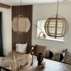 Kinder QAZQA Kinderzimmerlampen|Pendelleuchten*Smarte Pendelleuchte braun 50 cm inkl. Wifi G95 - Pascal