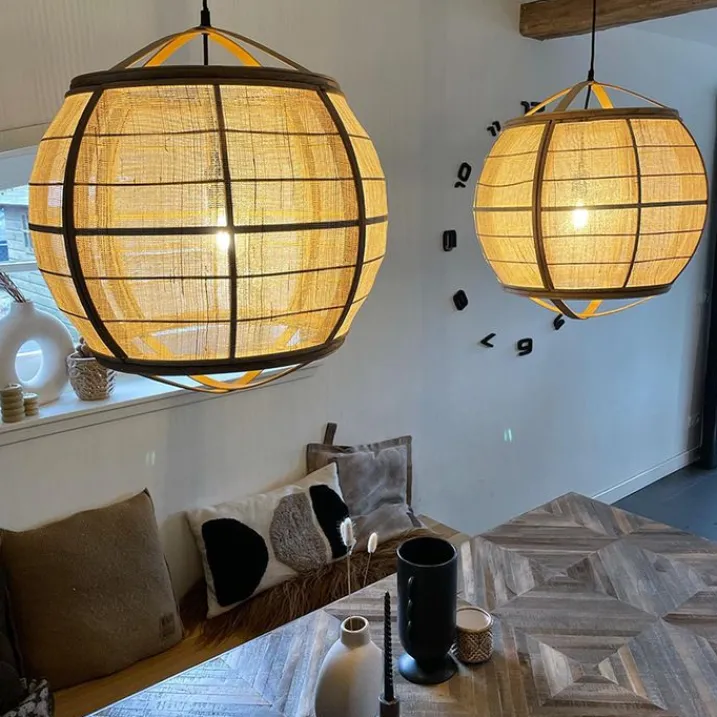 Kinder QAZQA Kinderzimmerlampen|Pendelleuchten*Smarte Pendelleuchte braun 50 cm inkl. Wifi G95 - Pascal