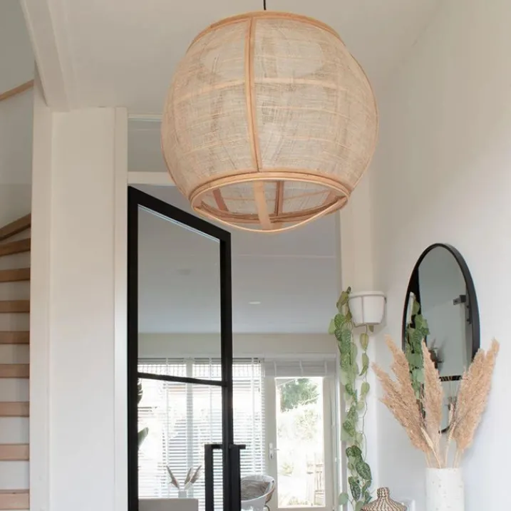 Kinder QAZQA Kinderzimmerlampen|Pendelleuchten*Smarte Pendelleuchte braun 50 cm inkl. Wifi G95 - Pascal