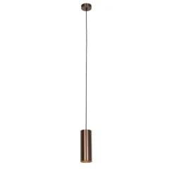 QAZQA Pendelleuchten|Esszimmerlampen*Smarte Pendelleuchte Dunkelbronze inkl. Wifi GU10 50mm - Tubo