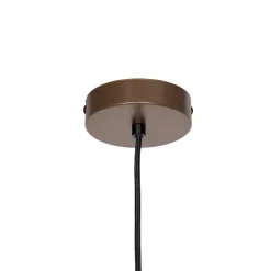 QAZQA Pendelleuchten|Wohnzimmerlampen*Smarte Pendelleuchte Dunkelbronze mit doppeltem Schirm inkl. Wifi G95 - Pua