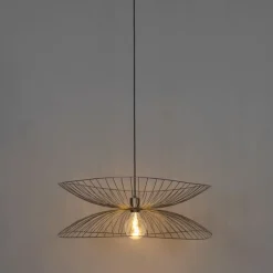 QAZQA Pendelleuchten|Wohnzimmerlampen*Smarte Pendelleuchte Dunkelbronze mit doppeltem Schirm inkl. Wifi G95 - Pua