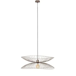 QAZQA Pendelleuchten|Wohnzimmerlampen*Smarte Pendelleuchte Dunkelbronze mit doppeltem Schirm inkl. Wifi G95 - Pua