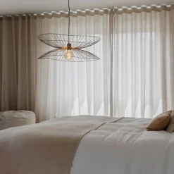 QAZQA Pendelleuchten|Wohnzimmerlampen*Smarte Pendelleuchte Dunkelbronze mit doppeltem Schirm inkl. Wifi G95 - Pua