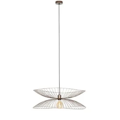 QAZQA Pendelleuchten|Wohnzimmerlampen*Smarte Pendelleuchte Dunkelbronze mit doppeltem Schirm inkl. Wifi G95 - Pua