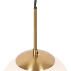 QAZQA Pendelleuchten|Wohnzimmerlampen*Smarte Pendelleuchte Gold mit Opalglas inkl. Wifi P45 - Flore