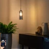 QAZQA Schlafzimmerlampen|Küchenlampen*Smarte Pendelleuchte Schwarz mit Rauchglas inkl. Wifi ST64 - Laura