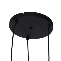 QAZQA Smarte Pendelleuchten|Pendelleuchten*Smarte Pendelleuchte Schwarz mit Rauchglas inkl. 3 Wifi A60 - Wallace