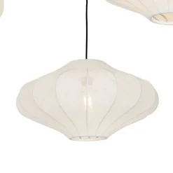 Kinder QAZQA Kinderzimmerlampen|Pendelleuchten*Smarte Pendelleuchte weiß 50cm 3-flammig inkl. 3 Wifi G95 - Plu