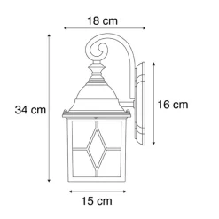 QAZQA Smarte Außenbeleuchtung|Außenwandleuchten*Smarte romantische Außenwandleuchte Bronze inkl. Wifi A60 - London