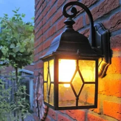 QAZQA Smarte Außenbeleuchtung|Außenwandleuchten*Smarte romantische Außenwandleuchte Bronze inkl. Wifi A60 - London