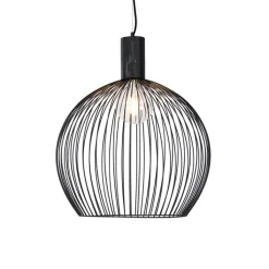 QAZQA Smarte Pendelleuchten|Pendelleuchten*Smarte runde Hängelampe schwarz 50 cm inkl. Wifi G95 - Dos