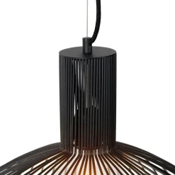 QAZQA Smarte Pendelleuchten|Pendelleuchten*Smarte runde Hängelampe schwarz 50 cm inkl. Wifi G95 - Dos