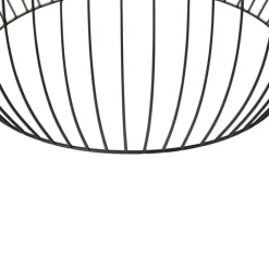 QAZQA Smarte Pendelleuchten|Pendelleuchten*Smarte runde Hängelampe schwarz 50 cm inkl. Wifi G95 - Dos