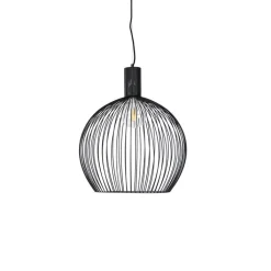 QAZQA Smarte Pendelleuchten|Pendelleuchten*Smarte runde Hängelampe schwarz 50 cm inkl. Wifi G95 - Dos