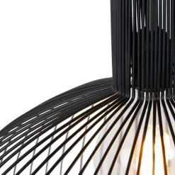 QAZQA Smarte Pendelleuchten|Pendelleuchten*Smarte runde Hängelampe schwarz 50 cm inkl. Wifi G95 - Dos