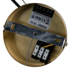 QAZQA Pendelleuchten|Wohnzimmerlampen*Smarte skandinavische Hängelampe Gold mit Opalglas 50cm inkl. WiFi A60 - Ball 50