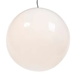 QAZQA Pendelleuchten|Wohnzimmerlampen*Smarte skandinavische Hängelampe Gold mit Opalglas 50cm inkl. WiFi A60 - Ball 50