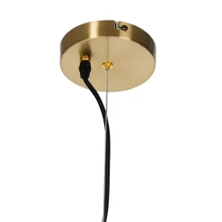 QAZQA Pendelleuchten|Wohnzimmerlampen*Smarte skandinavische Pendelleuchte Gold mit Opalglas 40cm inkl. WiFi A60 - Ball 40