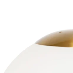 QAZQA Pendelleuchten|Wohnzimmerlampen*Smarte skandinavische Pendelleuchte Gold mit Opalglas 40cm inkl. WiFi A60 - Ball 40