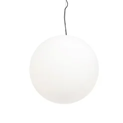 QAZQA Pendelleuchten|Wohnzimmerlampen*Smarte skandinavische Pendelleuchte Gold mit Opalglas 40cm inkl. WiFi A60 - Ball 40