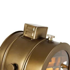 QAZQA Stehlampen|Wohnzimmerlampen*Smarte Stativ-Stehlampe Bronze mit Holz Studio Spot inkl. WiFi A60 - Radient