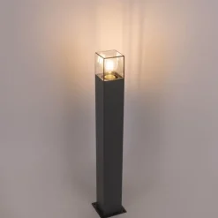 QAZQA Smarte Außenbeleuchtung|Stehlampen Außen*Smarte Steh-Außenleuchte Anthrazit 70 cm inkl. WLAN P45 - Dänemark