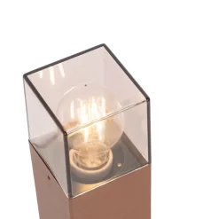 QAZQA Smarte Außenbeleuchtung|Stehlampen Außen*Smarte Steh-Außenleuchte rostbraun 50 cm inkl. WLAN P45 – Dänemark