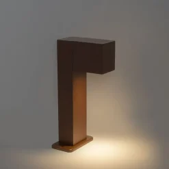 QAZQA Stehlampen Außen|Gartenbeleuchtung*Smarte stehende Außenlampe rostbraun 30 cm IP44 inkl. Wifi GU10 - Baleno