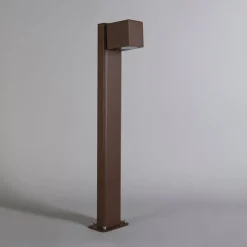 QAZQA Gartenbeleuchtung|Smarte Außenbeleuchtung*Smarte stehende Außenlampe rostbraun 65 cm IP44 inkl. Wifi GU10 - Baleno