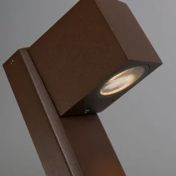 QAZQA Gartenbeleuchtung|Smarte Außenbeleuchtung*Smarte stehende Außenlampe rostbraun 65 cm IP44 inkl. Wifi GU10 - Baleno