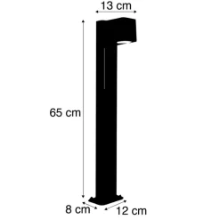 QAZQA Gartenbeleuchtung|Smarte Außenbeleuchtung*Smarte stehende Außenlampe rostbraun 65 cm IP44 inkl. Wifi GU10 - Baleno