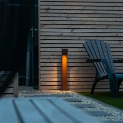 QAZQA Gartenbeleuchtung|Smarte Außenbeleuchtung*Smarte stehende Außenlampe rostbraun 65 cm IP44 inkl. Wifi GU10 - Baleno