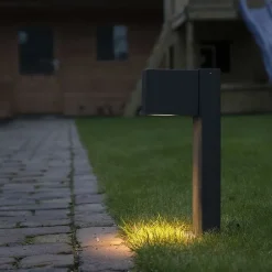 QAZQA Gartenbeleuchtung|Smarte Außenbeleuchtung*Smarte stehende Außenleuchte Anthrazit 30 cm IP44 inkl. Wifi GU10 - Baleno